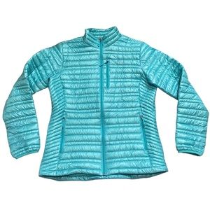 Womens blue Patagonia Goose Down Puffer Jacket size L